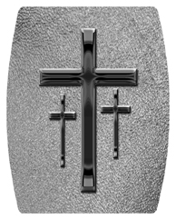 DAREC 517 BK SH SL Black 3 Crosses Shimmer Silver